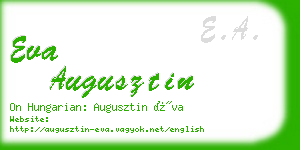 eva augusztin business card
